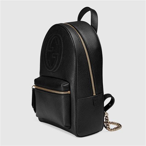 gucci soho chain black leather backpack|Gucci fanny pack cheap.